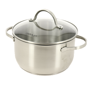 Кастрюля 4,5л 22x12,5см MOULIN VILLA Crystal стеклянная крышка алюминий 000000000001204849