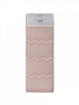 Набор полотенец кухонных 35x70см 2шт DE'NASTIA 270гр вафля зиг-заг/однотон розовый хлопок 000000000001228566