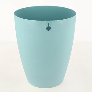 Урна с крышкой PALM бирюзовый пластик PRIMANOVA M-E21-01-02 000000000001201698