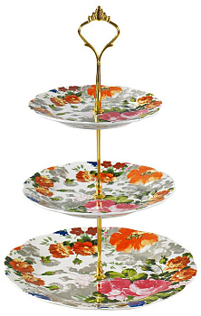 Фруктовница 3-х ярусная,блюдо 155мм, 180мм, 230мм,пд/уп,Маки,124-01106 000000000001181279