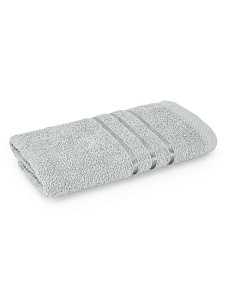 Полотенце махровое 50х90см СОФТИ бордюр 3 полоски серый хлопок 100% 000000000001212207