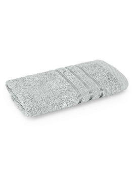 Полотенце махровое 50х90см СОФТИ бордюр 3 полоски серый хлопок 100% 000000000001212207