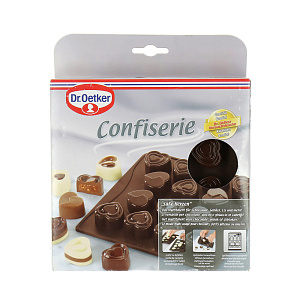 Форма для шоколадных изделий Сладкие сердца Confiserie Dr.Oetker, силикон 000000000001128069