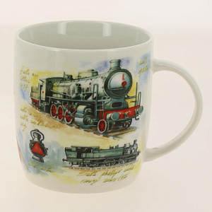 Кружка 350мл КОРАЛЛ New bone Транспорт бочка низкая фарфор 000000000001196865