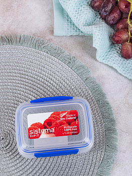 Контейнер для СВЧ 200мл SISTEMA Klip it прямоугольный. Можно использовать в микроволновой печи без крышки. Пластик. 000000000001142878