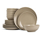 Набор столовой посуды 18 предметов FORA бежевый керамика
