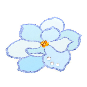 Стикеры со стразами Цветы Room Decoration, голубой 000000000001127340