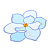 Стикеры со стразами Цветы Room Decoration, голубой 000000000001127340