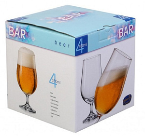 BOHEMIA Cristal   Бар  Н-р 4 фужер д/пива 380 мл 04126 000000000001172552