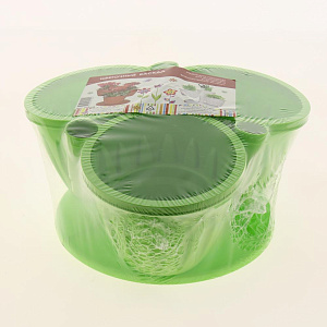 Горшок Каскад 3шт D29 H23 зеленый 000000000001185598