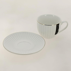 Чайная пара чашка 220мл+блюдце, подарочная упаковка, Грация, Анжелика,101-01011 000000000001183384