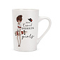 Кружка 385мл LUCKY Girls в ассортименте фарфор