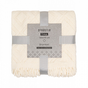 Плед 130х170см DE'NASTIA Ethno молочный акрил 000000000001226084