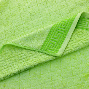 Полотенце Меандр  70х130 см, зеленый, 70% бамбук 30% хлопок 000000000001106188