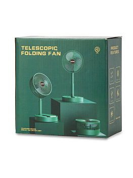 Вентилятор настольный 16,8х8,7х36см 5В 5Вт складной 1скорость регулировка наклона регулировка высоты питание от USB белый пластик 000000000001227267