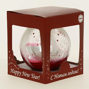 Декоративное украшение 10см Шар 5 БИРЮСИНКА Лоза стекло 000000000001191690