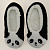 Туфли домашние (тапки) Животные флис черный/белый р.39-40 100%пэ J000056(39-40) 000000000001187760
