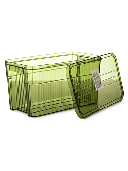 Органайзер для хранения мелочей 28х14см с крышкой в ассортименте полипропилен 000000000001227849