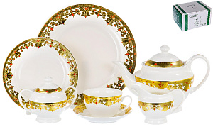 Набор столовый 22шт чашка/блюдце/чайник/сахарница/молочник/блюдо/тарелка 123-16024 000000000001197878