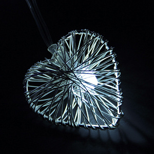 Гирлянда-Нить 4м 20LED LUAZON LIGHTING IP20 220В 8 режимов Сердце проволока с насадками прозрачная нить свечение белое 000000000001207984