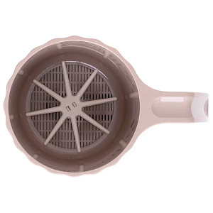 Кружка-сито для просеивания D11см 550мл DE'NASTIA бежевая пластик нержавеющая сталь 000000000001212524