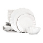 Набор столовой посуды 18 предметов LUCKY белый классик керамика