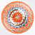 Пиала (коса) 16см RISHTON KULOLCHILIC рисунок мехроб оранжевый керамика 000000000001207895