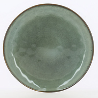Тарелка обеденная 28см темно-зеленый глазурованная керамика 000000000001213866