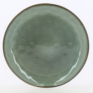 Тарелка обеденная 28см темно-зеленый глазурованная керамика 000000000001213866