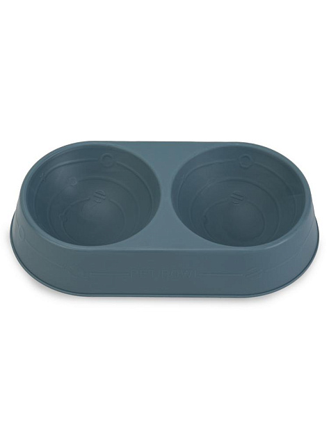 Миска для животных 23х10см двойная в ассортименте полипропилен 000000000001229117