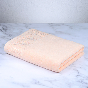 Полотенце махровое 70х130см DINA ME Итальянский бордюр персиковое плотность 480гр/м 100%хлопок 000000000001210318