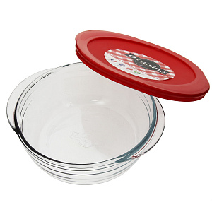 Форма для запекания 20см OCUISINE круглая пластиковая крышка стекло 000000000001164547