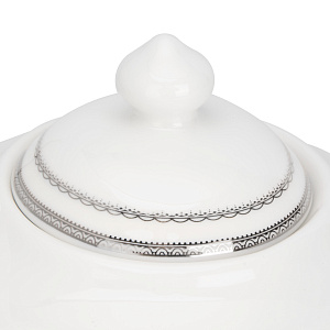 Сахарница 310мл Angelica с серебром фарфор 000000000001219776