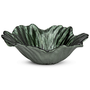 Ваза-конфетница 13,5см GLASSCOM Цветок Green стекло 000000000001219180