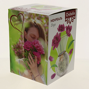 Ваза стеклянная МОНРЕАЛЬ 29см  листок медь Cr2202 000000000001182690