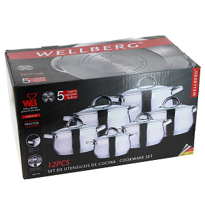 Набор посуды WELLBERG, 12 предметов 000000000001174226