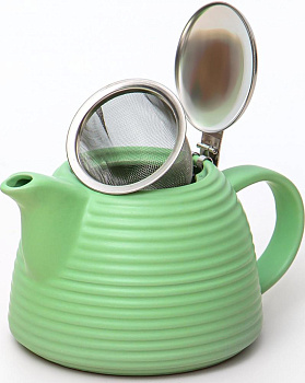 Чайник 700мл Elrington ФЕЛИЧИТА фильтр матовый ментол подарочная упаковка керамика 109-06092 000000000001203899