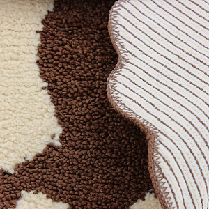 Коврик для ванной Лапки Microfiber коричневый, 40х60 см 000000000001176917