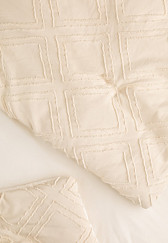 Покрывало 240x260см LUCKY РОМБЫ 3слоя молочное 100% полиэстер 000000000001210108