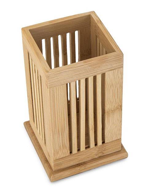 Подставка для столовых приборов 9,5х9,5х16см бамбук 000000000001227951