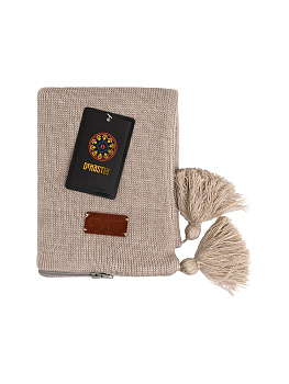 Наволочка декоративная 45x45см DE'NASTIA с кисточками бежевый акрил 000000000001221464