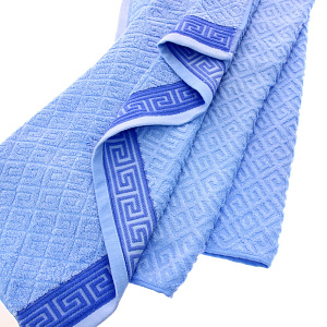 Полотенце Меандр  70х130 см, голубой, 70% бамбук 30% хлопок 000000000001106187