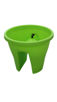 Кашпо на перила D30см H24см 6,5л Салатовый пластик 000000000001194505