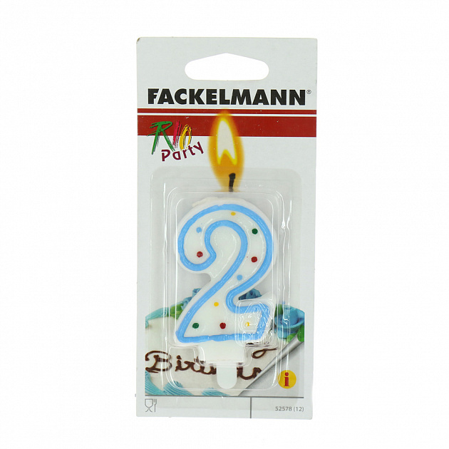 Свеча для торта цифра 2 Rio Fackelmann 000000000001128110