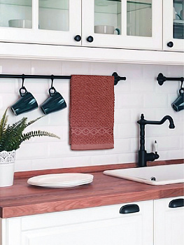 Полотенце кухонное махровое DE'NASTIA Талисман 40х60см ягодный D100023 000000000001185540