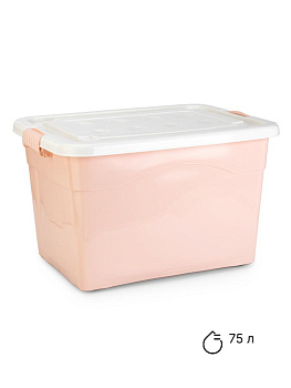 Контейнер для хранения 75л с крышкой ЦВЕТНОЙ в ассортименте полипропилен 000000000001227843