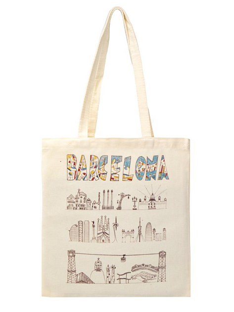 Сумка-шоппер 40х37см с принтом ST полиэстер/хлопок 000000000001227180