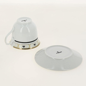 Набор чайный фарфор 13шт (6 чашек 220мл + 6 блюдец + чайник) подарочная упаковка Аврора Дана Guterwahl 113-19019 000000000001200582