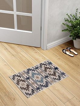 Коврик придверный 40x60см LUCKY Этнос серый/бежевый полиэстер 000000000001200451