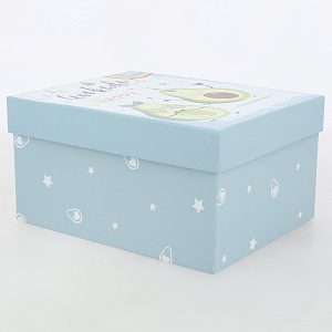 Коробка подарочная 23x19x13см РУТАУПАК AVOCADO blue 000000000001210676